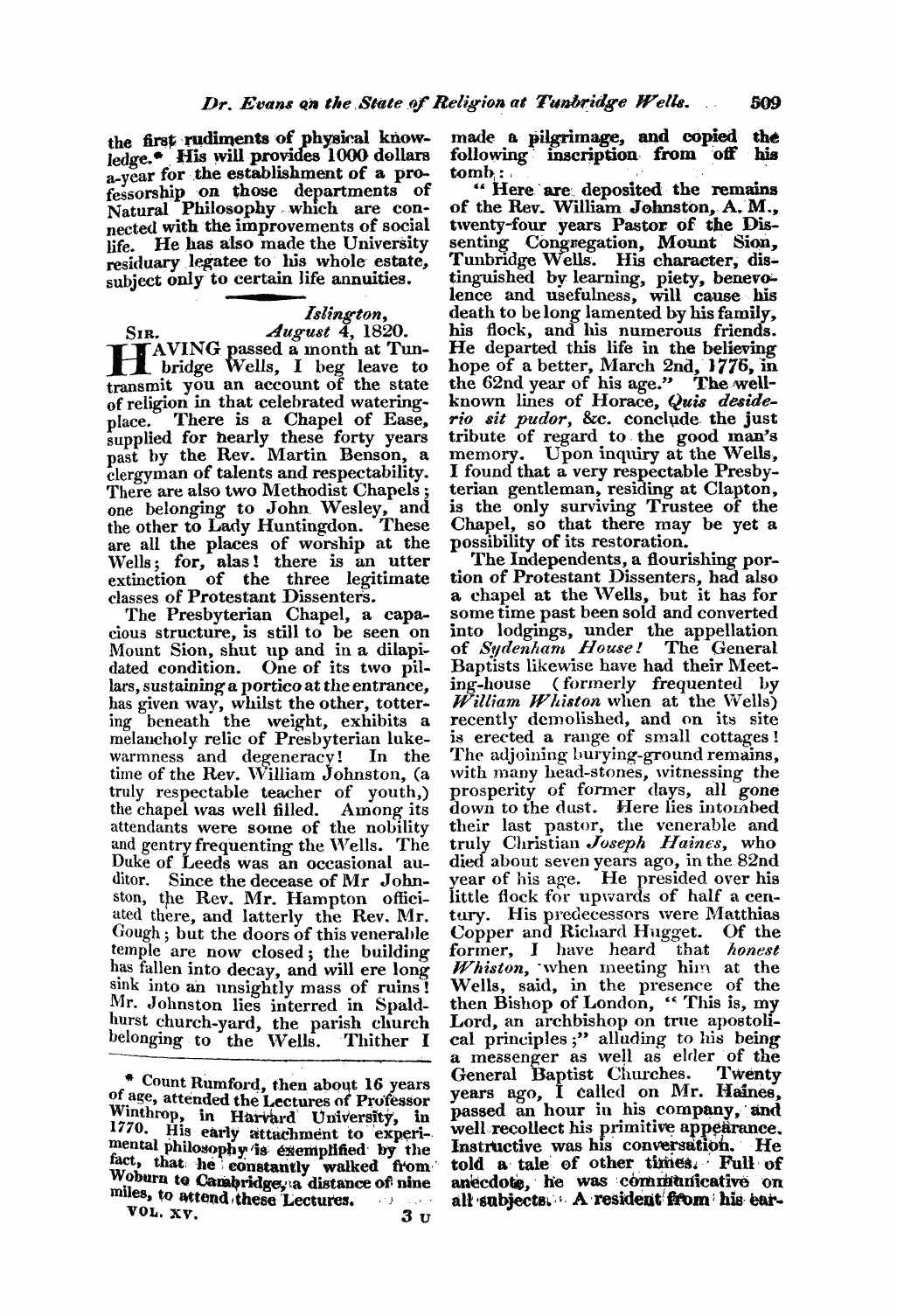 Monthly Repository (1806-1838) and Unitarian Chronicle (1832-1833): F Y, 1st edition - Untitled Article