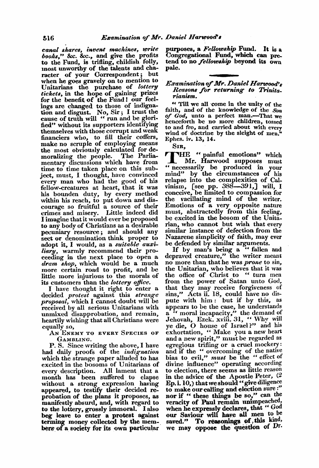 Monthly Repository (1806-1838) and Unitarian Chronicle (1832-1833): F Y, 1st edition - Untitled Article