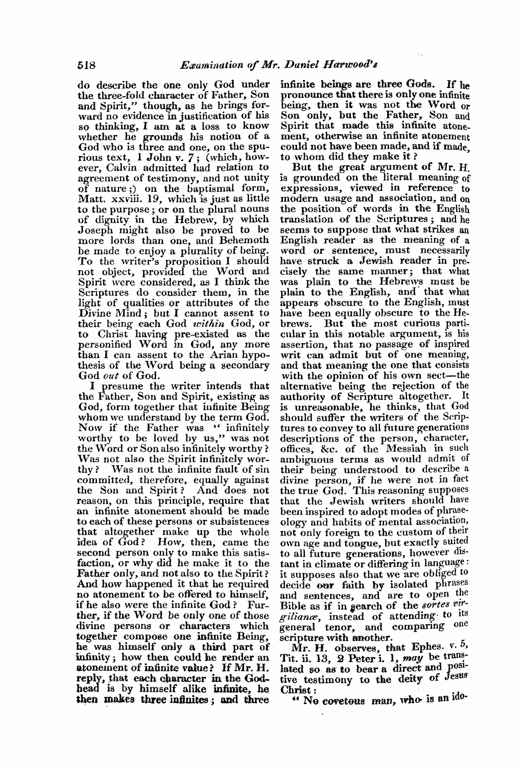 Monthly Repository (1806-1838) and Unitarian Chronicle (1832-1833): F Y, 1st edition - Untitled Article