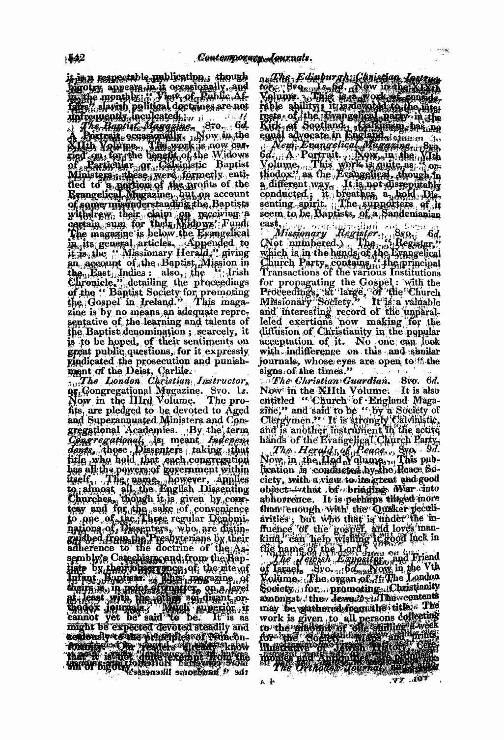 Monthly Repository (1806-1838) and Unitarian Chronicle (1832-1833): F Y, 1st edition: 42