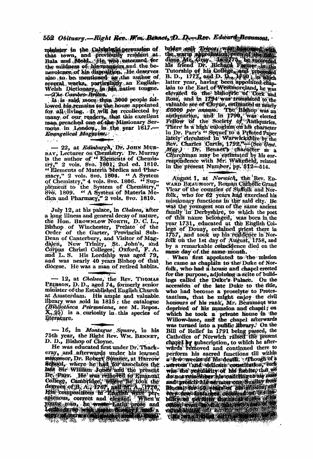 Monthly Repository (1806-1838) and Unitarian Chronicle (1832-1833): F Y, 1st edition: 52