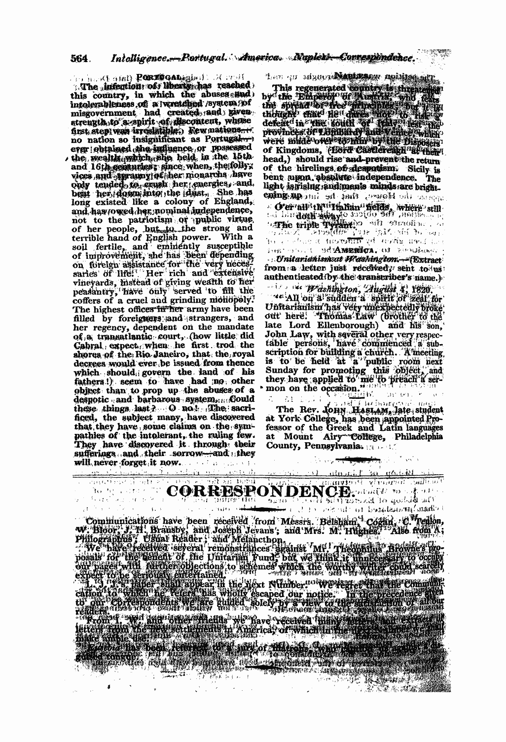 Monthly Repository (1806-1838) and Unitarian Chronicle (1832-1833): F Y, 1st edition: 64