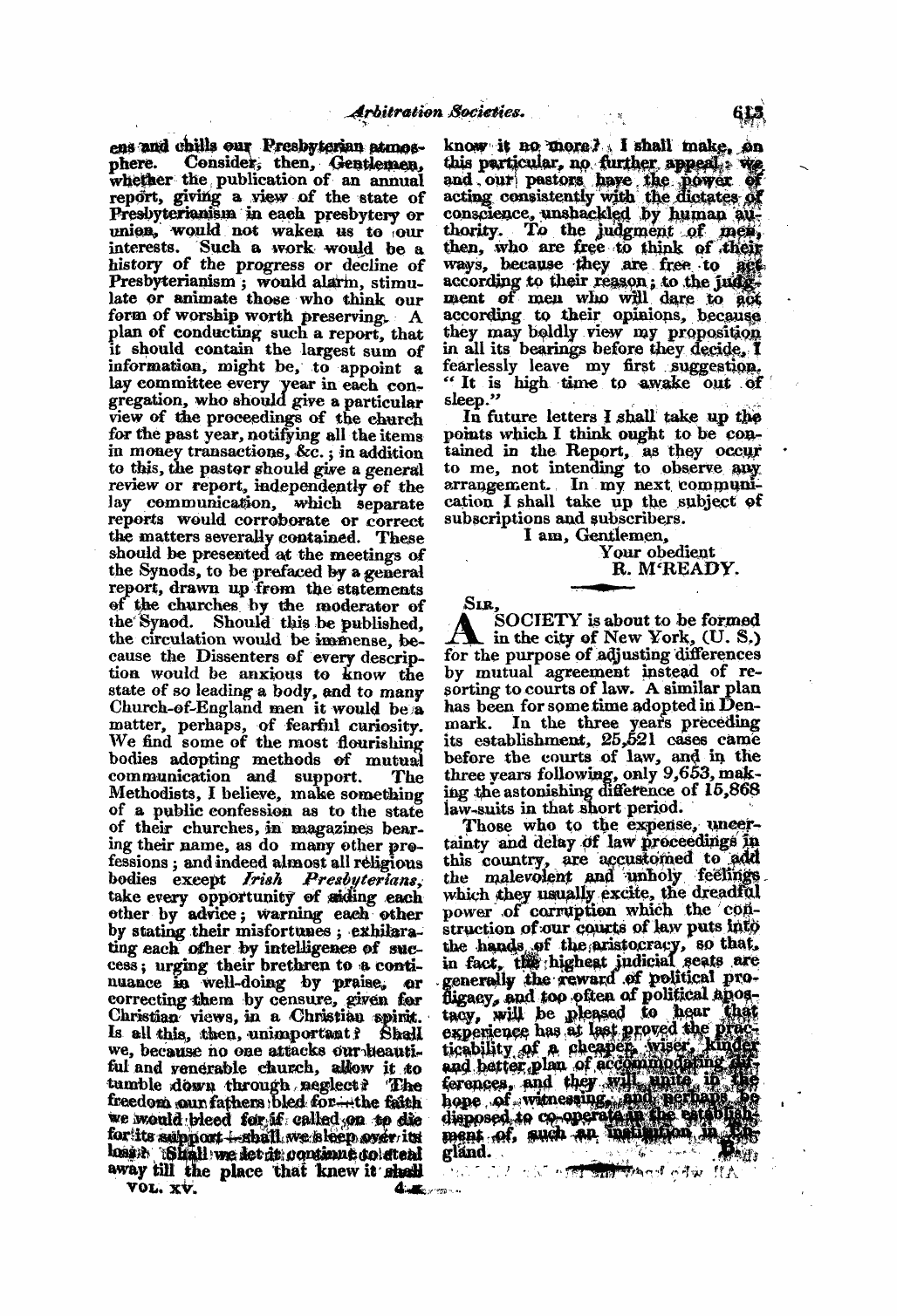 Monthly Repository (1806-1838) and Unitarian Chronicle (1832-1833): F Y, 1st edition - Untitled Article