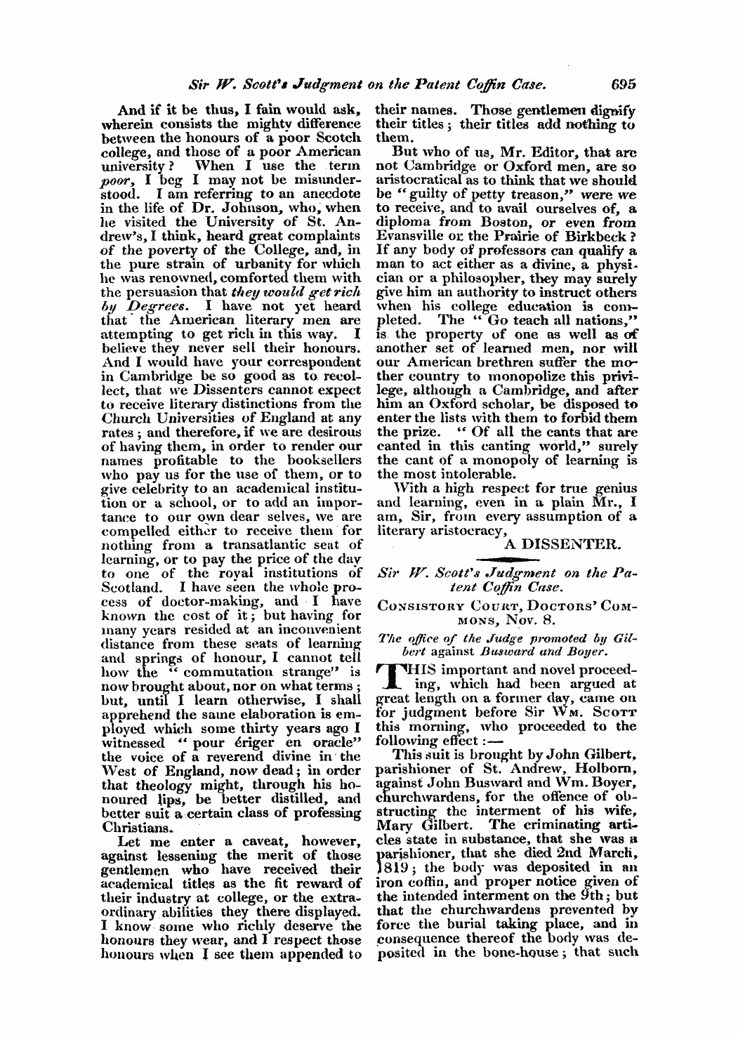 Monthly Repository (1806-1838) and Unitarian Chronicle (1832-1833): F Y, 1st edition - Untitled Article