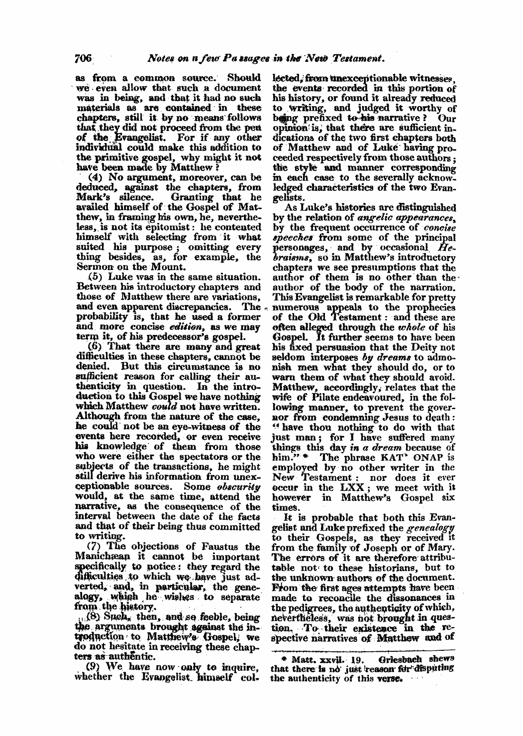 Monthly Repository (1806-1838) and Unitarian Chronicle (1832-1833): F Y, 1st edition - Untitled Article