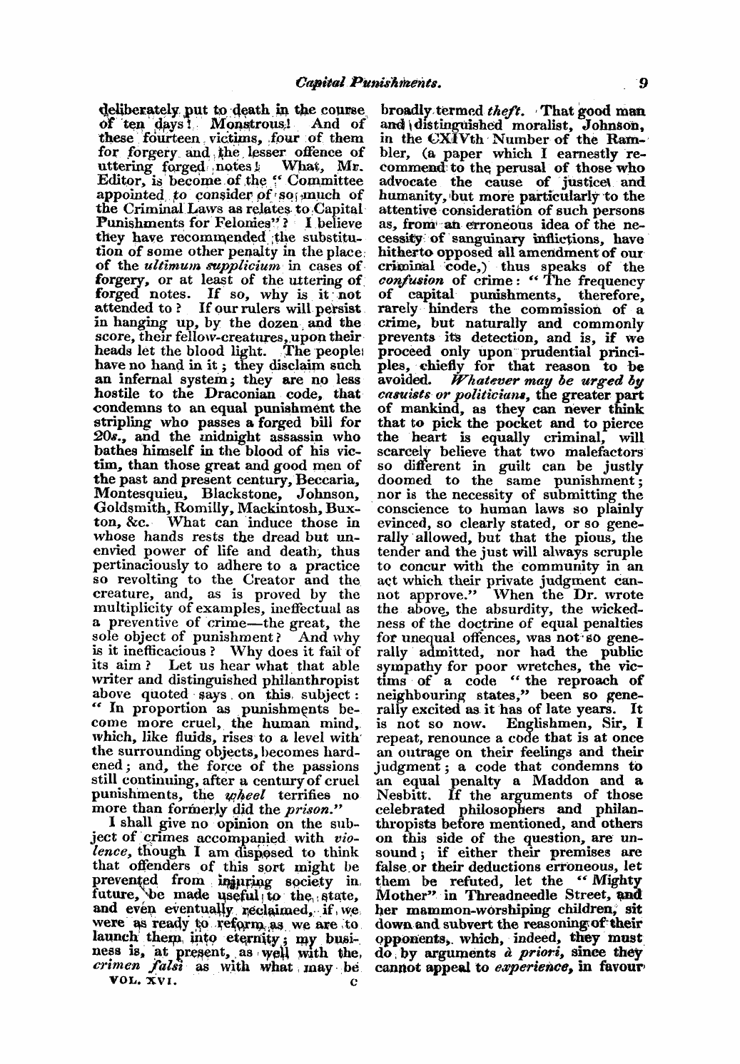 Monthly Repository (1806-1838) and Unitarian Chronicle (1832-1833): F Y, 1st edition: 9