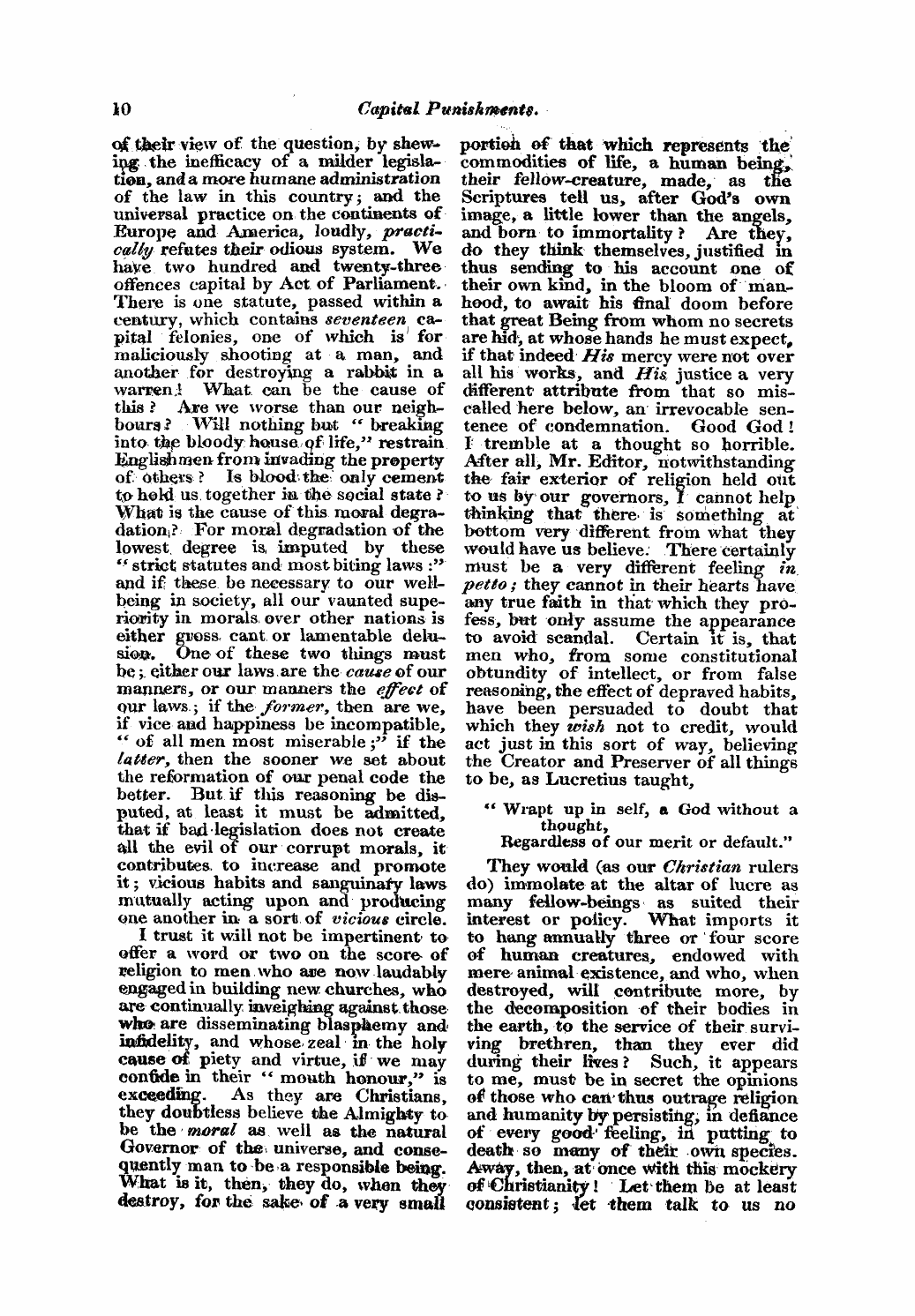 Monthly Repository (1806-1838) and Unitarian Chronicle (1832-1833): F Y, 1st edition - Untitled Article