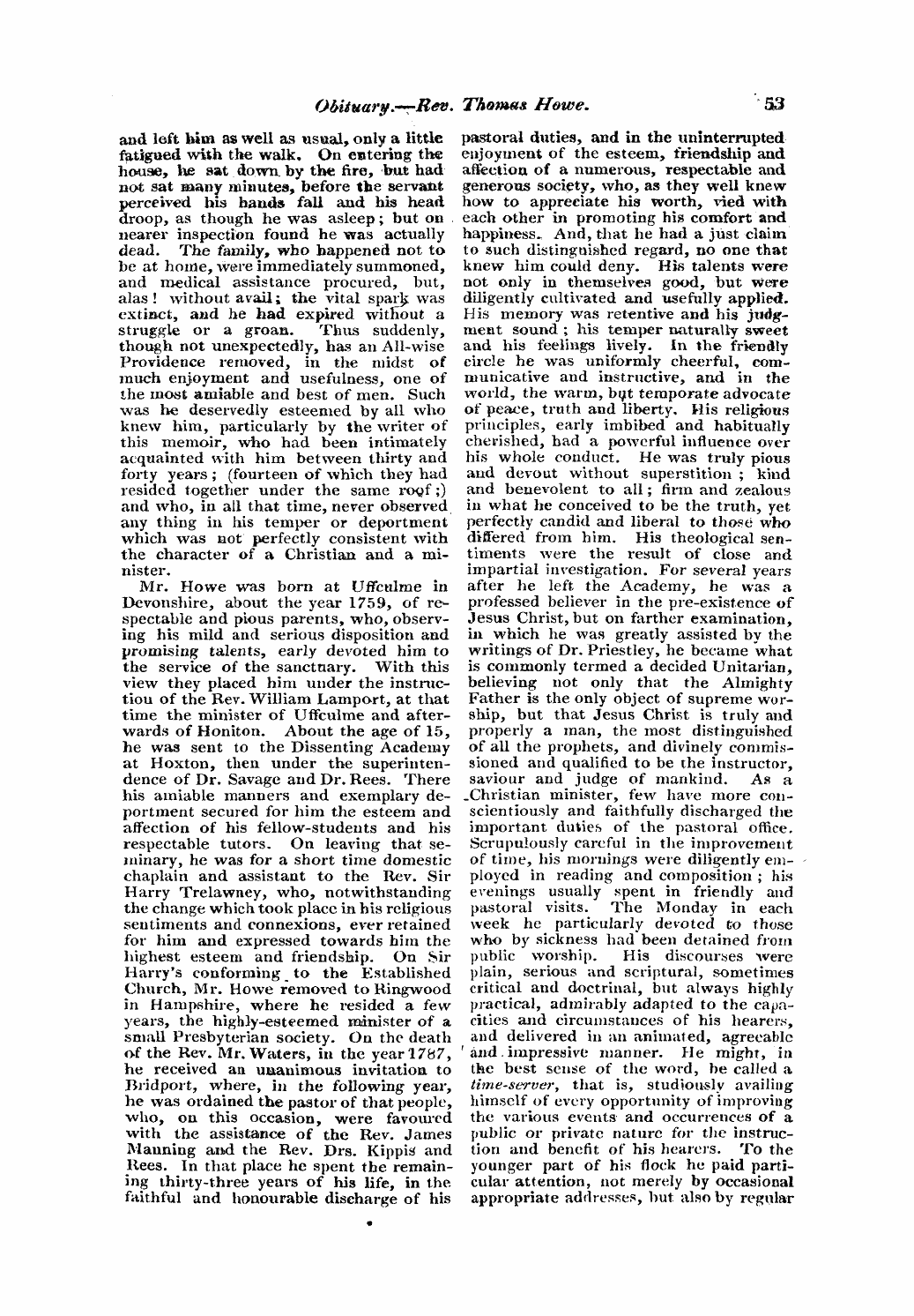 Monthly Repository (1806-1838) and Unitarian Chronicle (1832-1833): F Y, 1st edition - Untitled Article