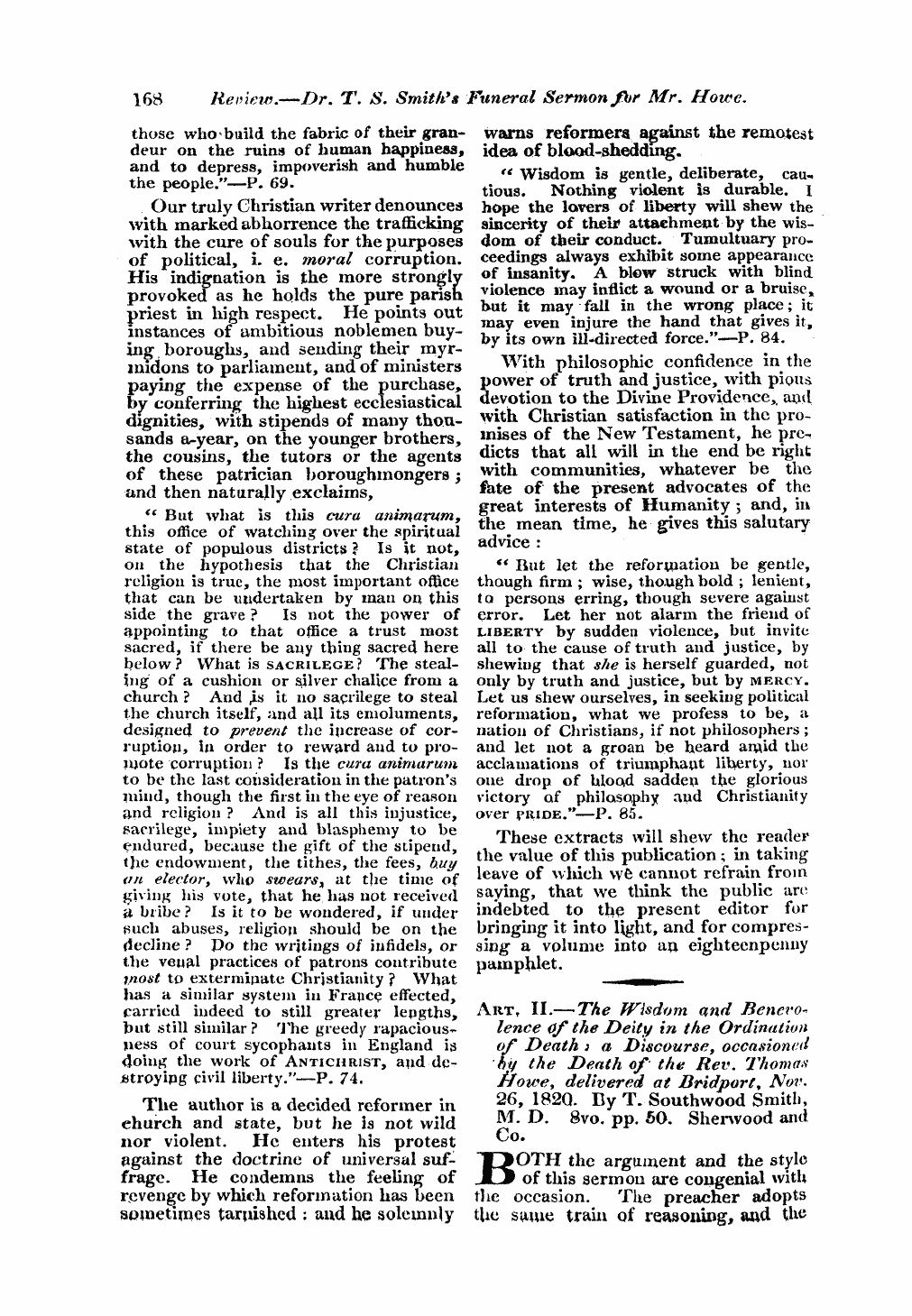 Monthly Repository (1806-1838) and Unitarian Chronicle (1832-1833): F Y, 1st edition - Untitled Article