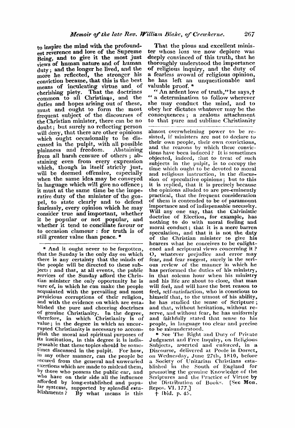 Monthly Repository (1806-1838) and Unitarian Chronicle (1832-1833): F Y, 1st edition - Untitled Article