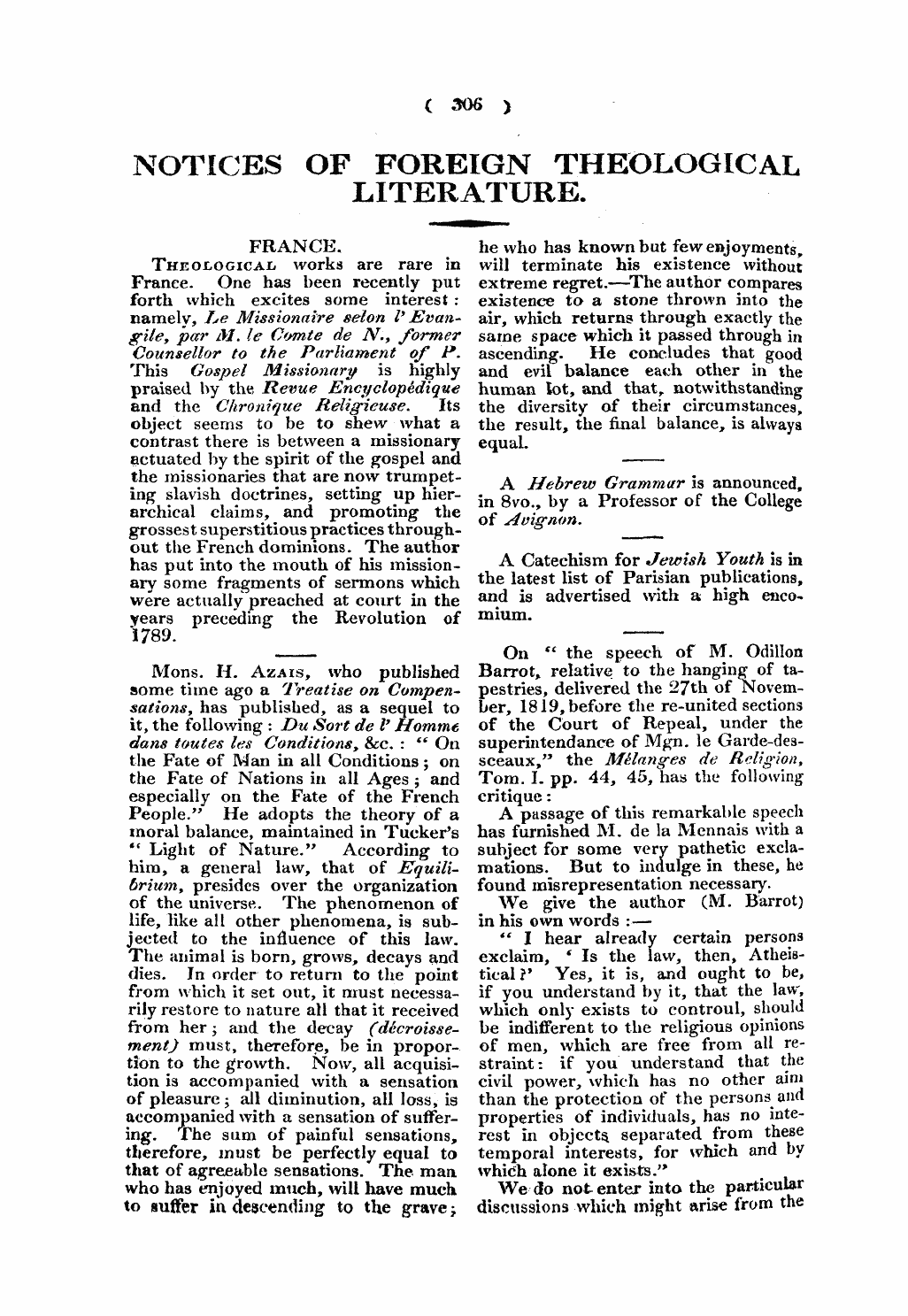 Monthly Repository (1806-1838) and Unitarian Chronicle (1832-1833): F Y, 1st edition - Untitled Article