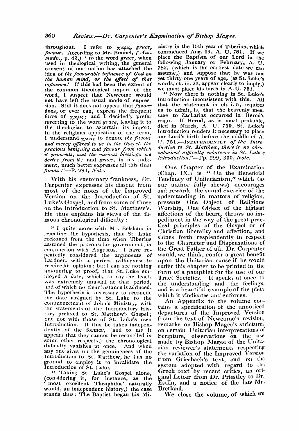 Monthly Repository (1806-1838) and Unitarian Chronicle (1832-1833): F Y, 1st edition: 36