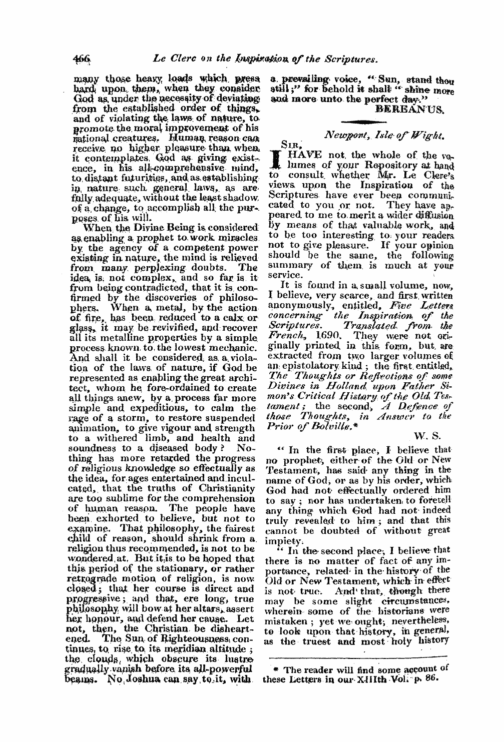 Monthly Repository (1806-1838) and Unitarian Chronicle (1832-1833): F Y, 1st edition - Untitled Article