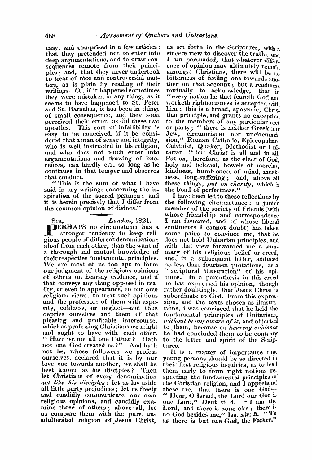 Monthly Repository (1806-1838) and Unitarian Chronicle (1832-1833): F Y, 1st edition - Untitled Article