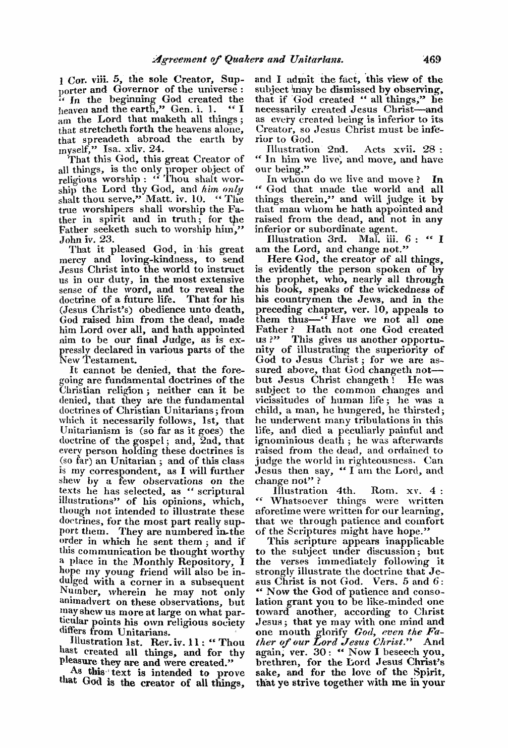 Monthly Repository (1806-1838) and Unitarian Chronicle (1832-1833): F Y, 1st edition - Untitled Article