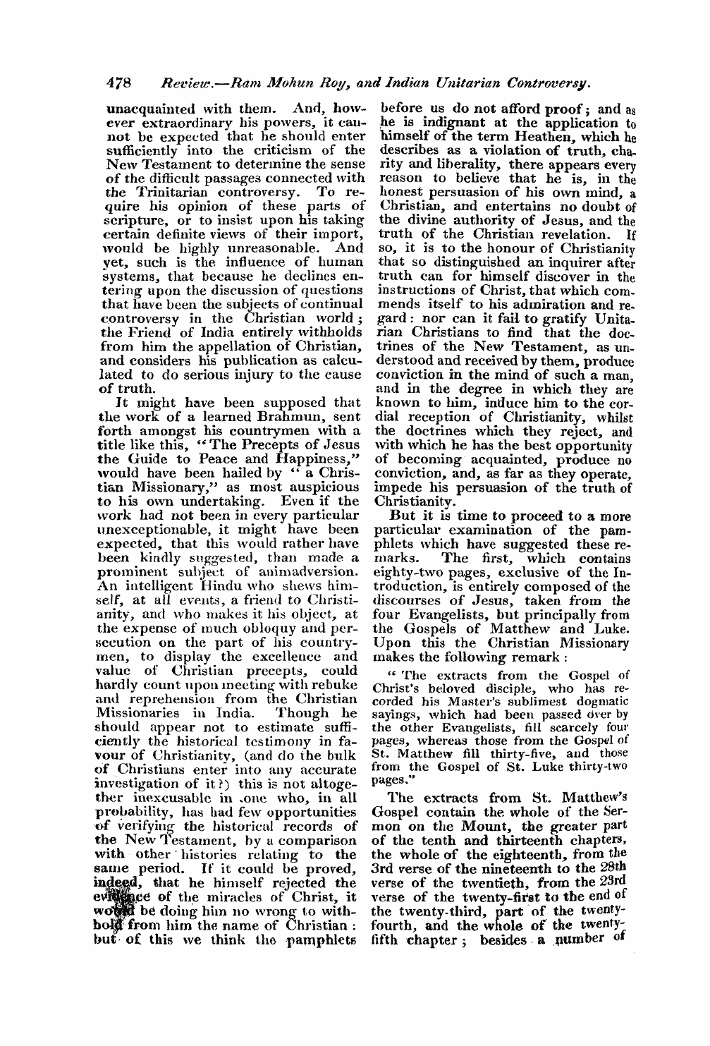 Monthly Repository (1806-1838) and Unitarian Chronicle (1832-1833): F Y, 1st edition - Untitled Article