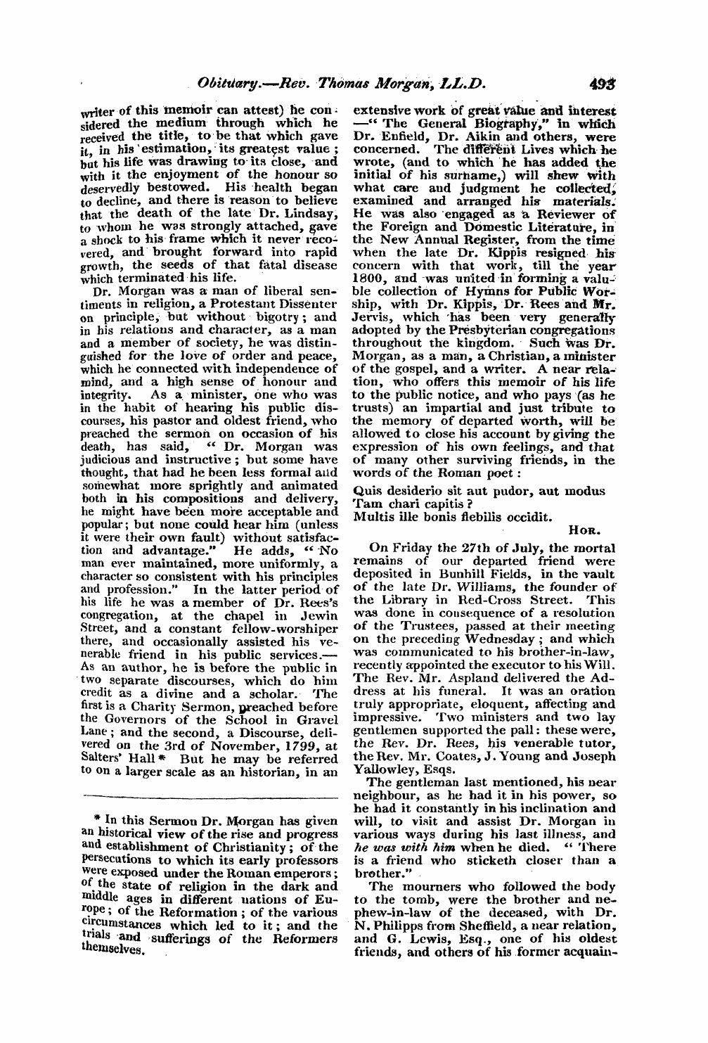 Monthly Repository (1806-1838) and Unitarian Chronicle (1832-1833): F Y, 1st edition - Untitled Article