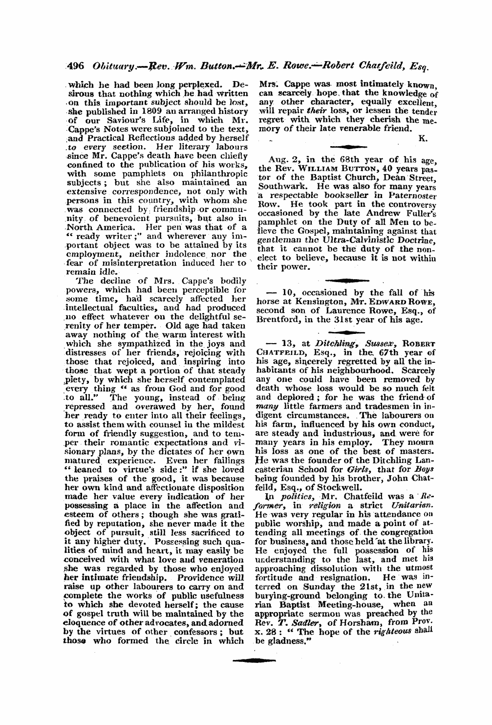 Monthly Repository (1806-1838) and Unitarian Chronicle (1832-1833): F Y, 1st edition: 56