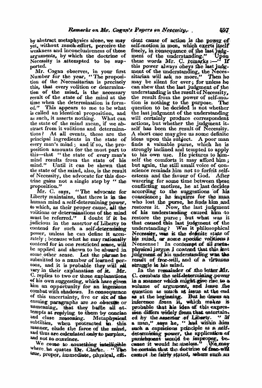 Monthly Repository (1806-1838) and Unitarian Chronicle (1832-1833): F Y, 1st edition - Untitled Article