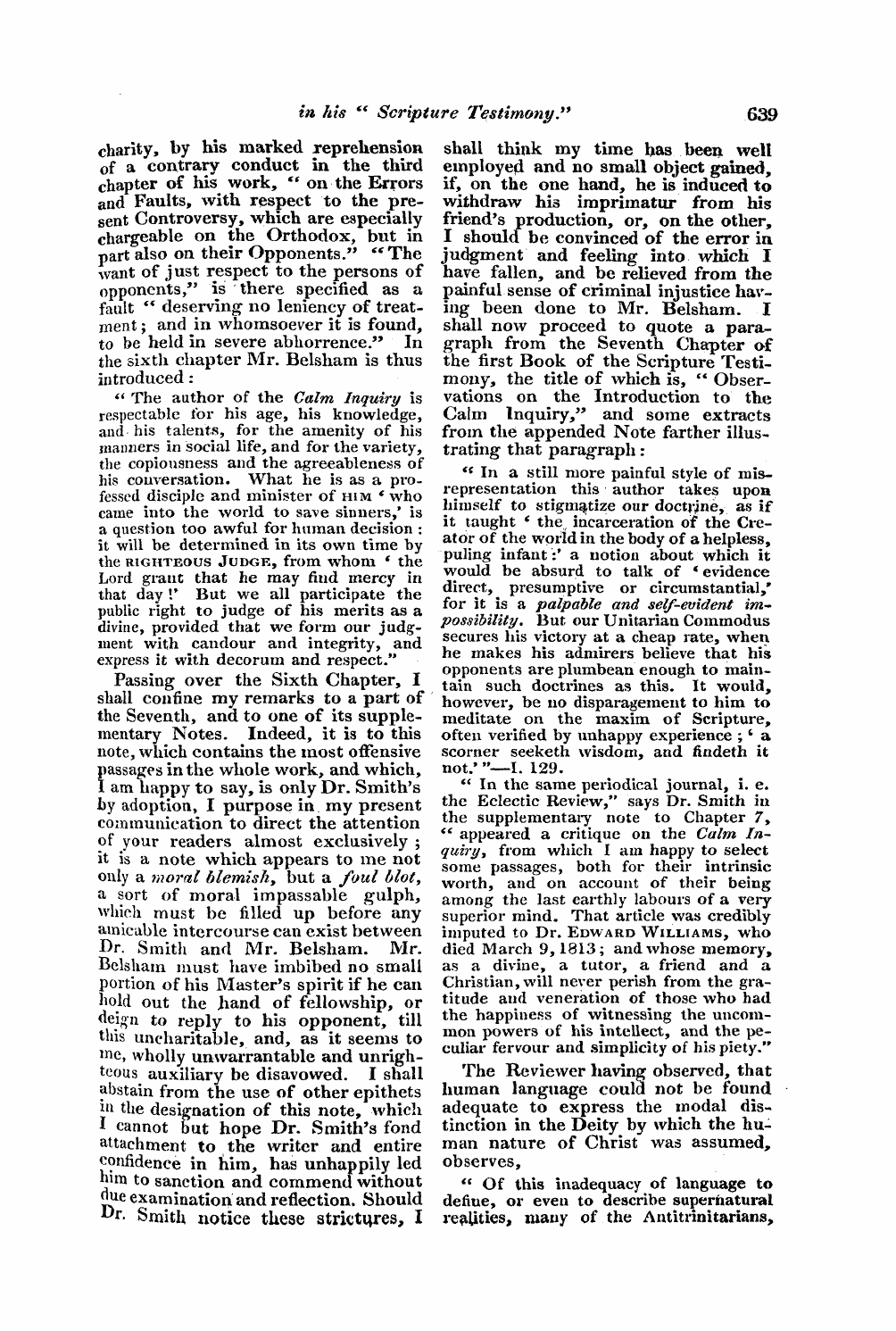 Monthly Repository (1806-1838) and Unitarian Chronicle (1832-1833): F Y, 1st edition - Untitled Article