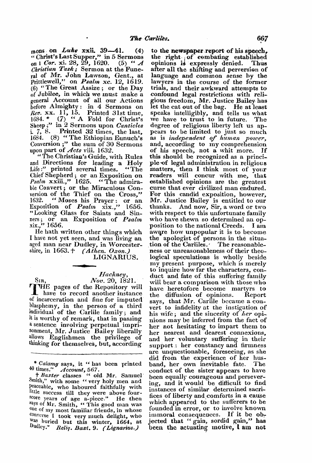 Monthly Repository (1806-1838) and Unitarian Chronicle (1832-1833): F Y, 1st edition - Untitled Article