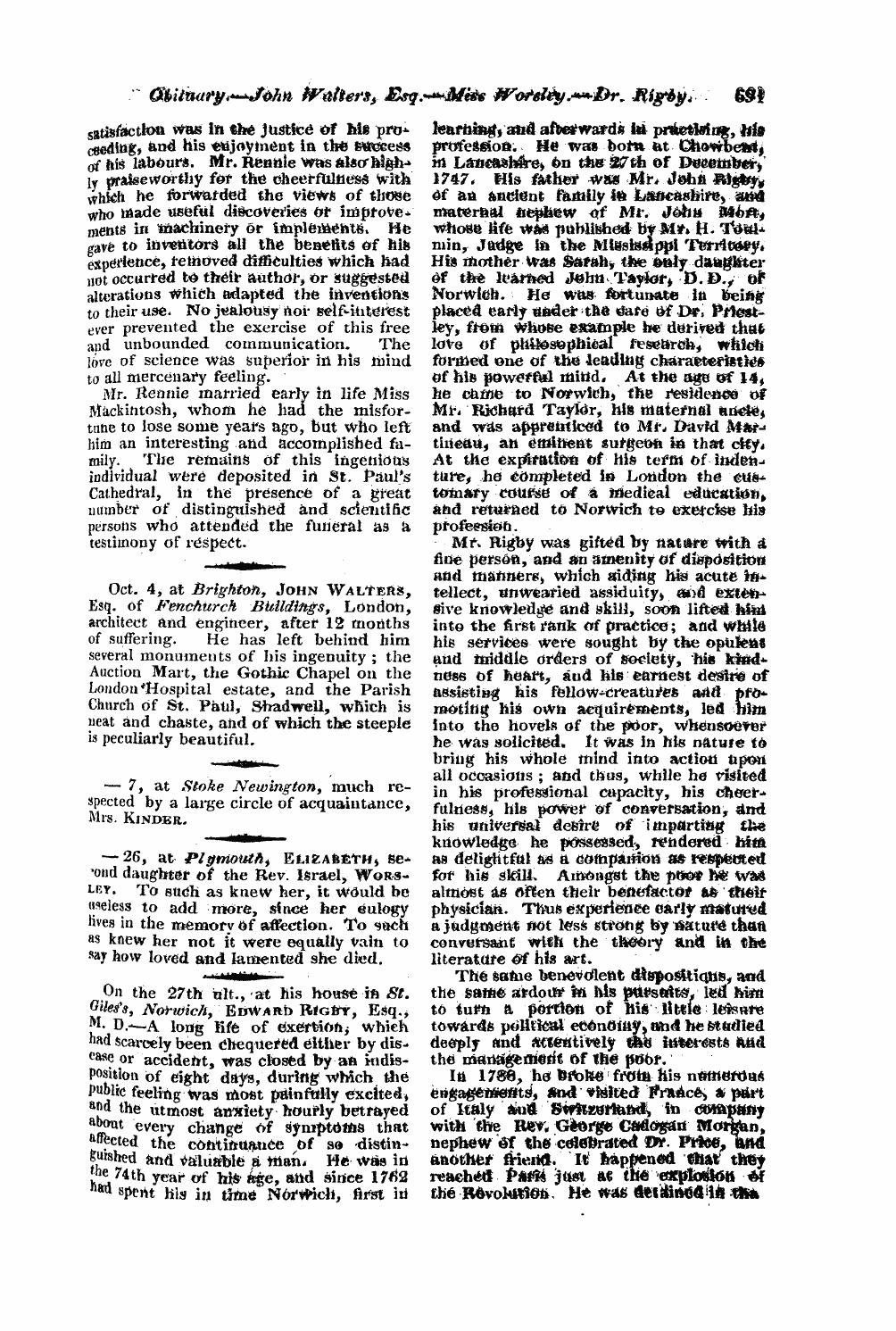 Monthly Repository (1806-1838) and Unitarian Chronicle (1832-1833): F Y, 1st edition - Untitled Article