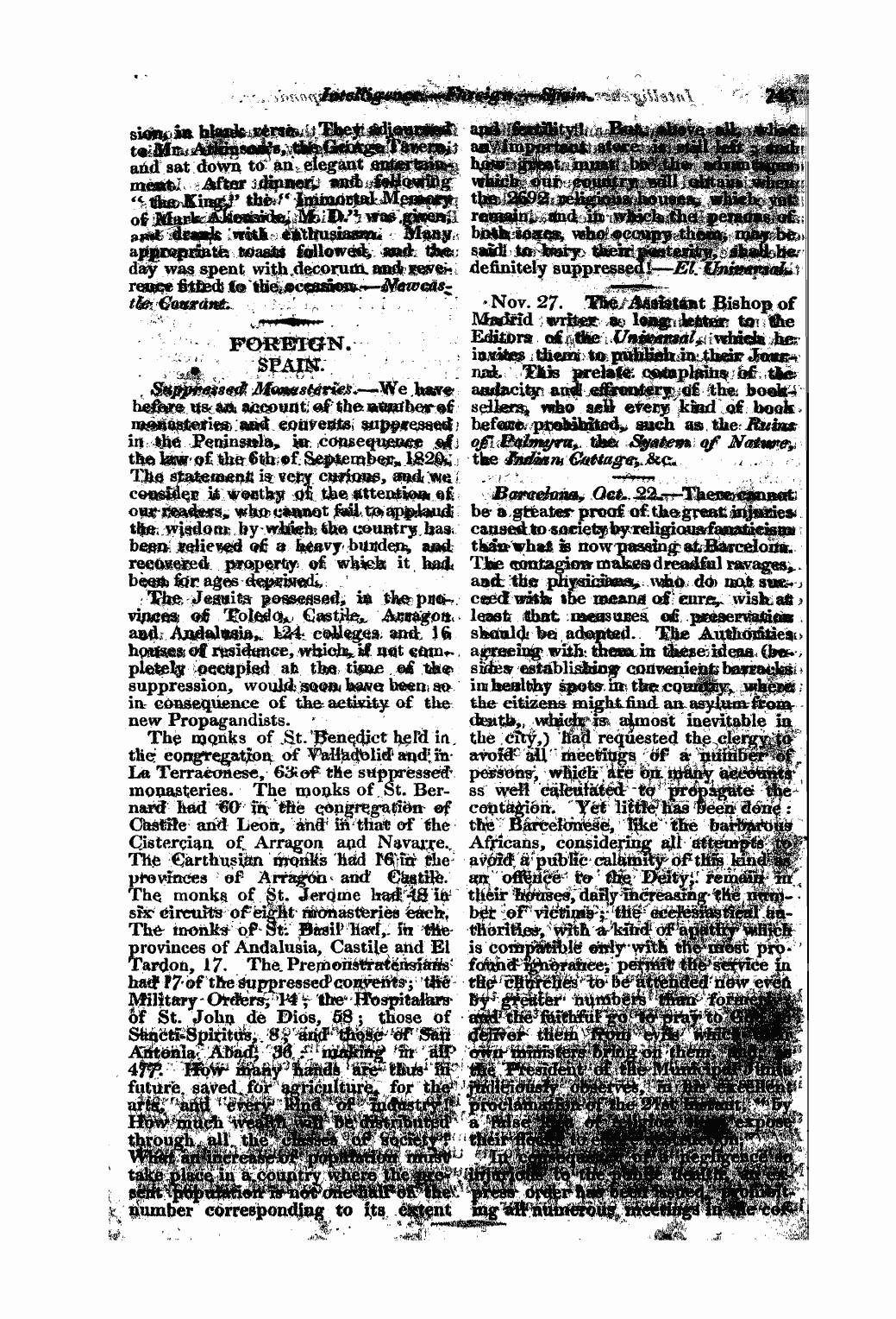 Monthly Repository (1806-1838) and Unitarian Chronicle (1832-1833): F Y, 1st edition - Untitled Article