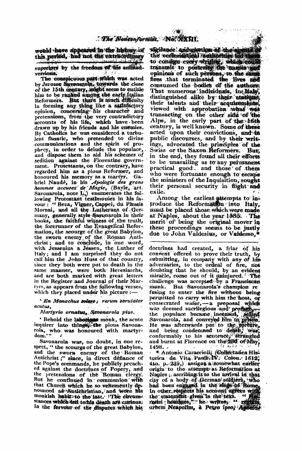 Monthly Repository (1806-1838) and Unitarian Chronicle (1832-1833): F Y, 1st edition - Untitled Article