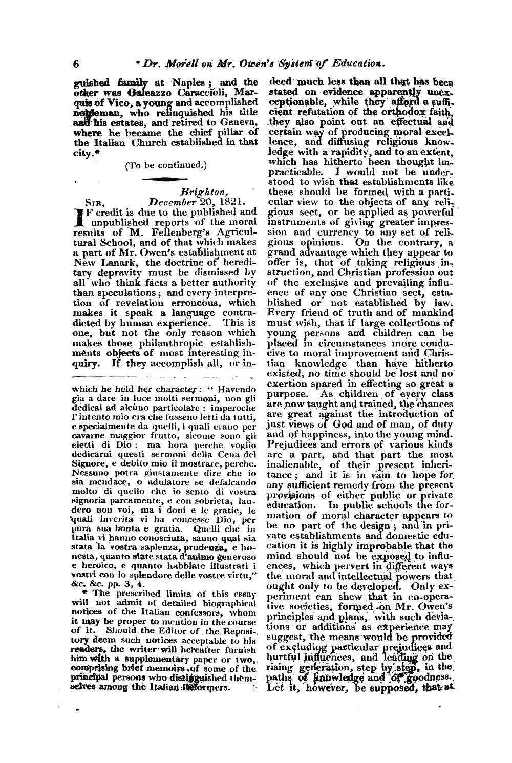 Monthly Repository (1806-1838) and Unitarian Chronicle (1832-1833): F Y, 1st edition - Untitled Article