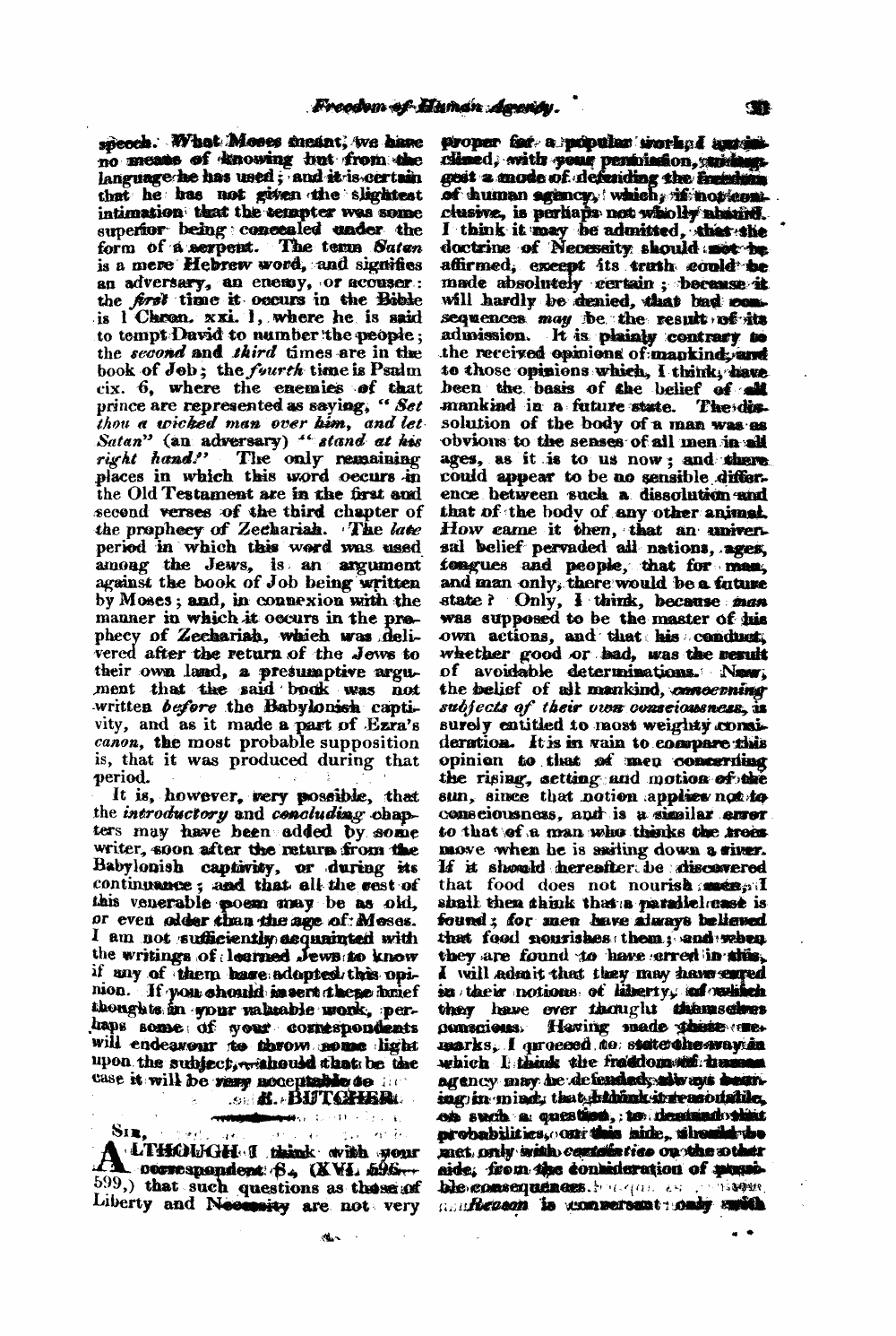 Monthly Repository (1806-1838) and Unitarian Chronicle (1832-1833): F Y, 1st edition - Untitled Article