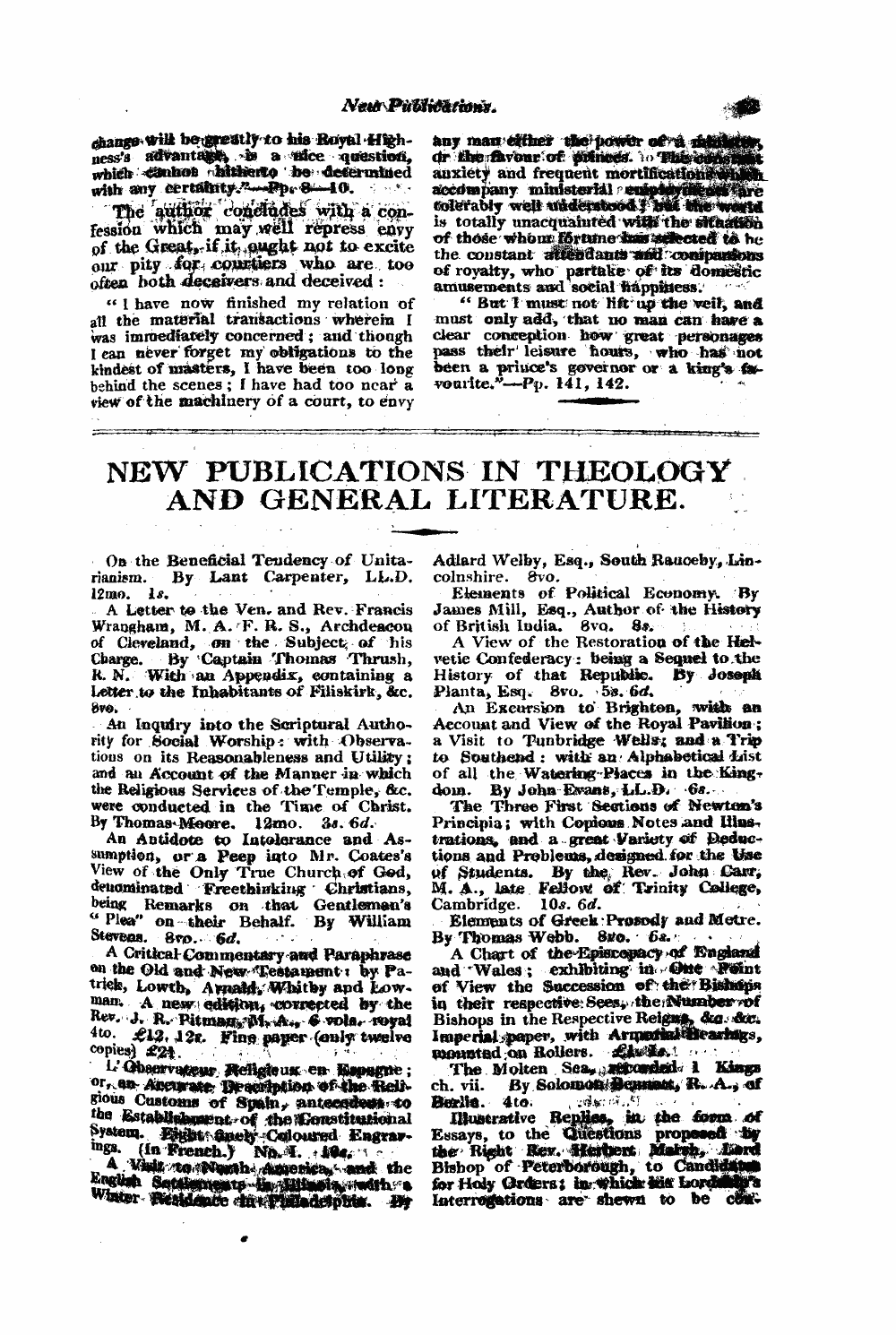 Monthly Repository (1806-1838) and Unitarian Chronicle (1832-1833): F Y, 1st edition - Untitled Article