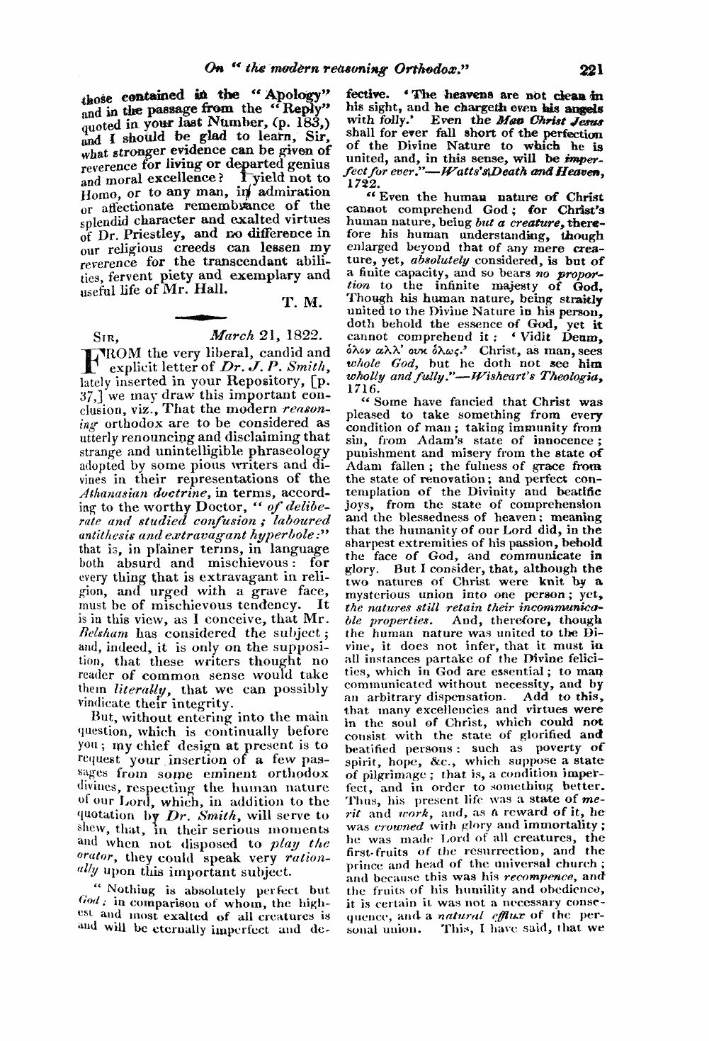 Monthly Repository (1806-1838) and Unitarian Chronicle (1832-1833): F Y, 1st edition: 29