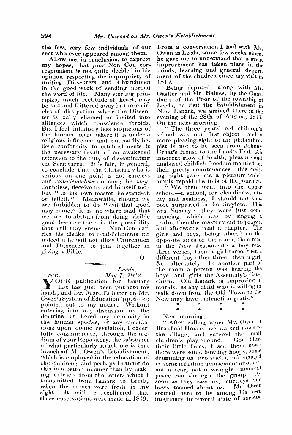 Monthly Repository (1806-1838) and Unitarian Chronicle (1832-1833): F Y, 1st edition - Untitled Article