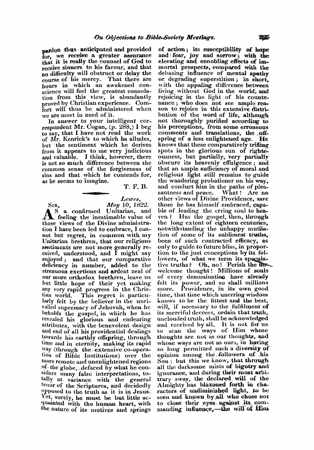 Monthly Repository (1806-1838) and Unitarian Chronicle (1832-1833): F Y, 1st edition: 5