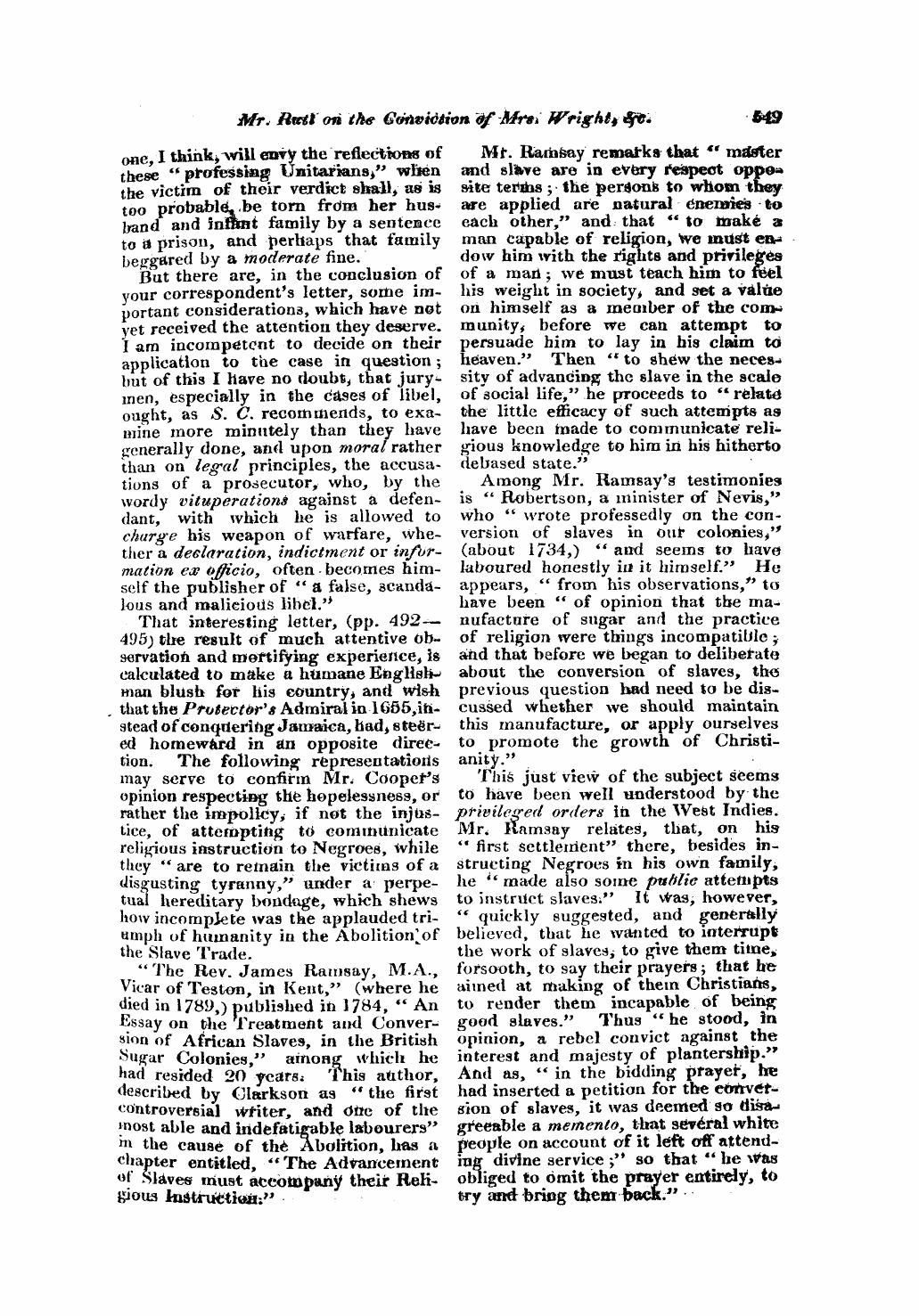 Monthly Repository (1806-1838) and Unitarian Chronicle (1832-1833): F Y, 1st edition: 29