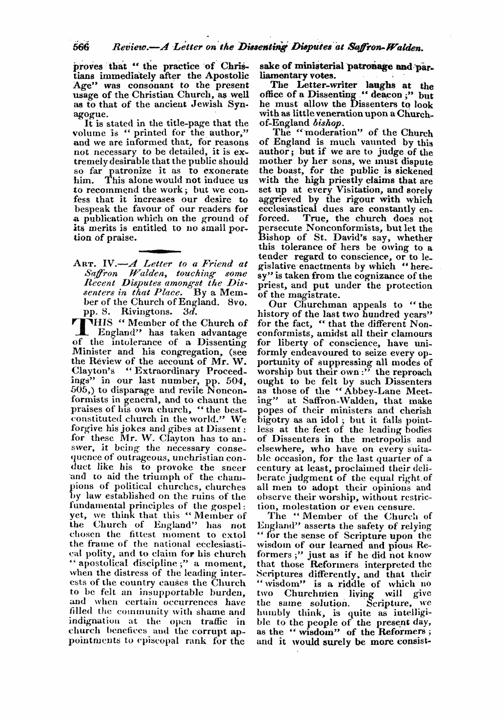 Monthly Repository (1806-1838) and Unitarian Chronicle (1832-1833): F Y, 1st edition - Untitled Article