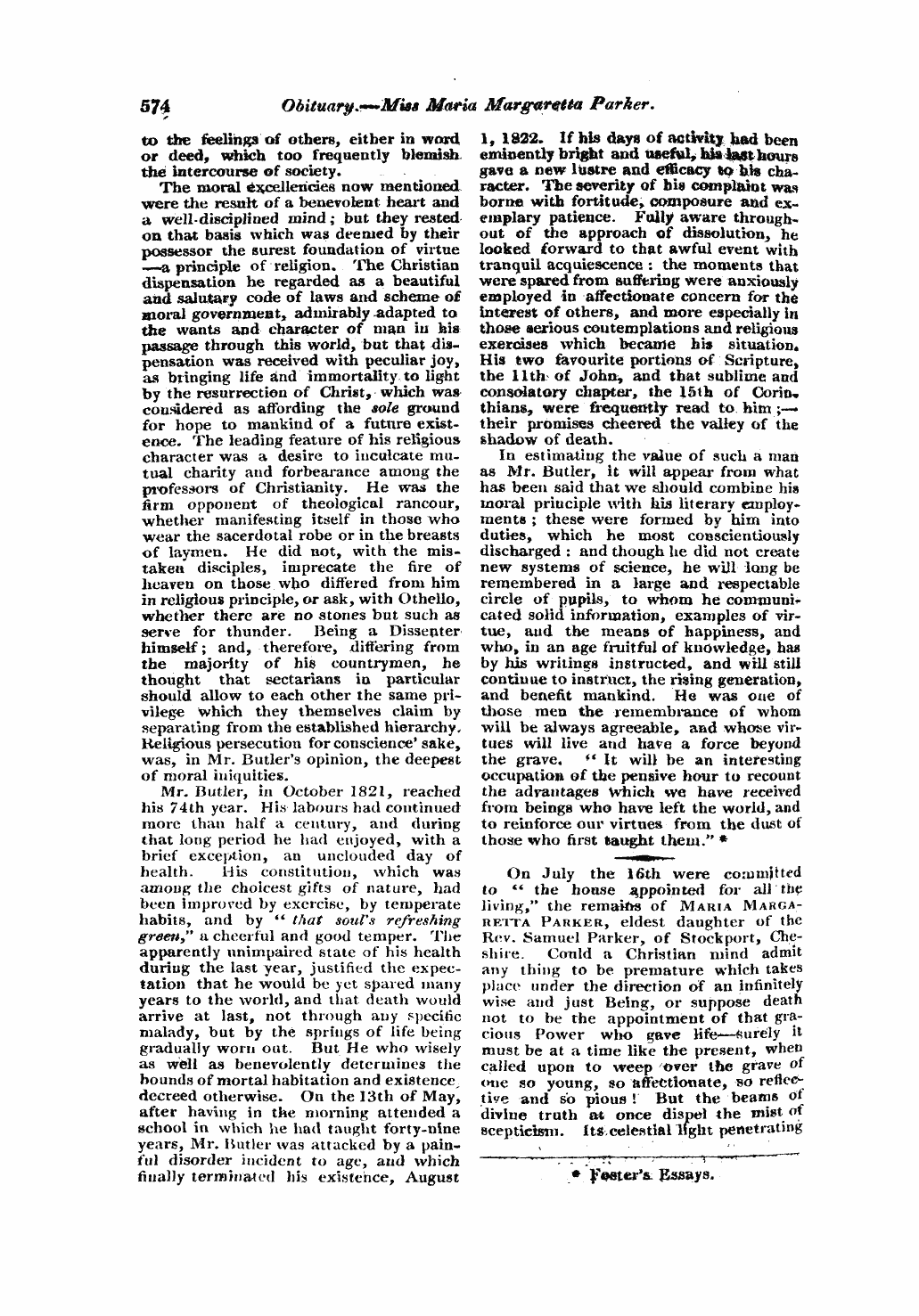 Monthly Repository (1806-1838) and Unitarian Chronicle (1832-1833): F Y, 1st edition - Untitled Article