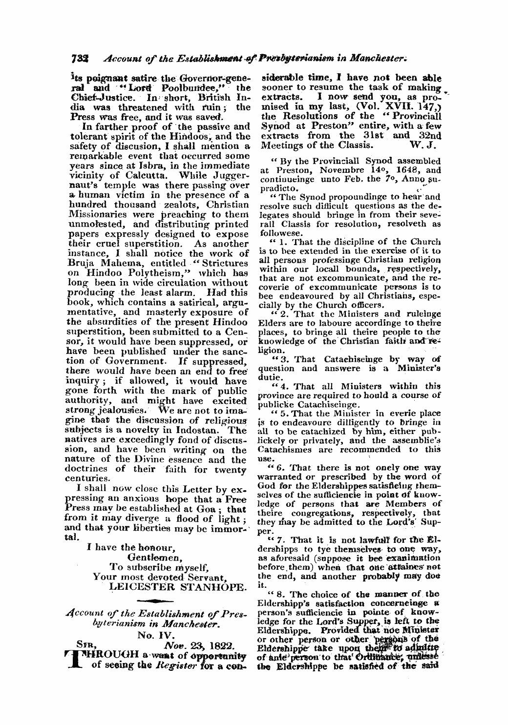 Monthly Repository (1806-1838) and Unitarian Chronicle (1832-1833): F Y, 1st edition - Untitled Article