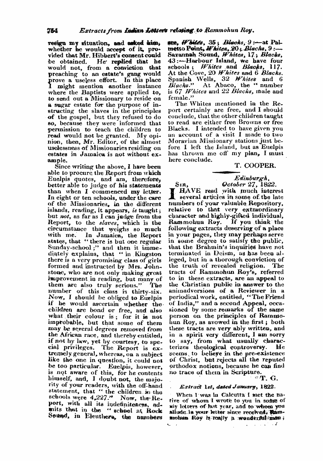 Monthly Repository (1806-1838) and Unitarian Chronicle (1832-1833): F Y, 1st edition - Untitled Article