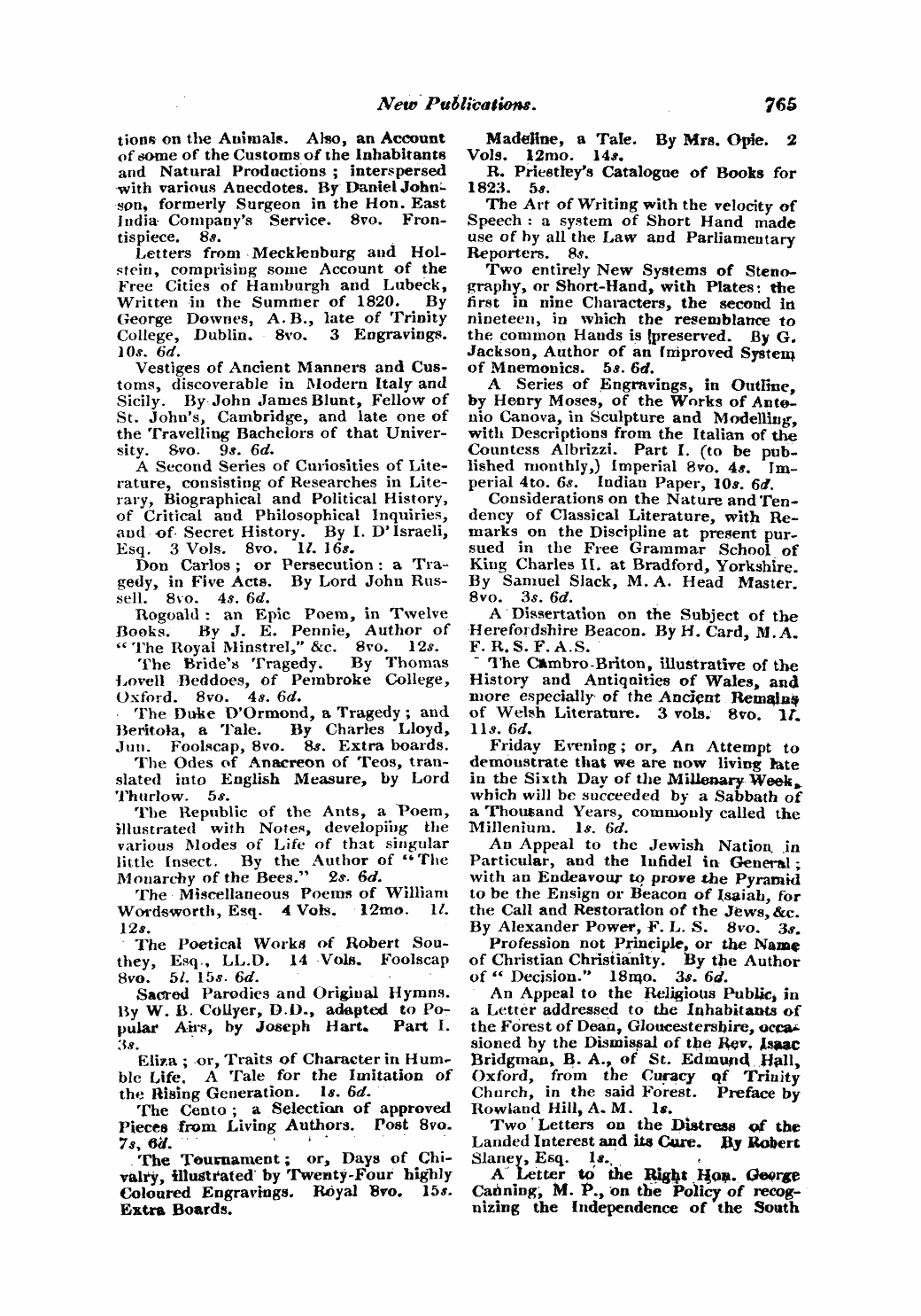 Monthly Repository (1806-1838) and Unitarian Chronicle (1832-1833): F Y, 1st edition - Untitled Article