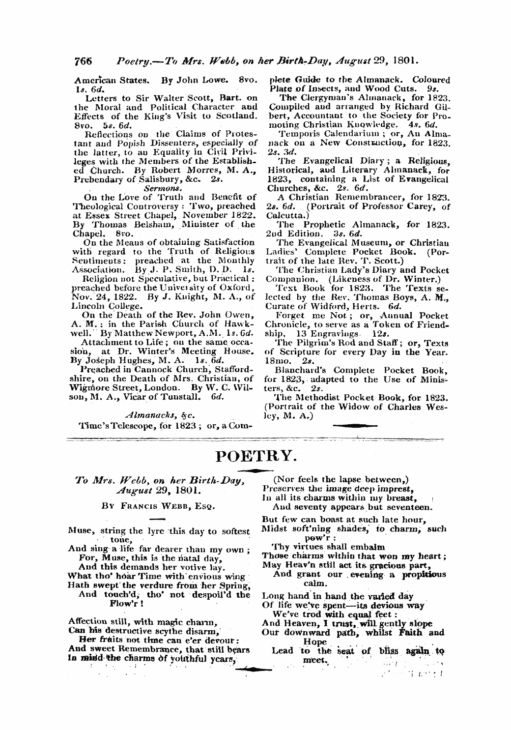 Monthly Repository (1806-1838) and Unitarian Chronicle (1832-1833): F Y, 1st edition - Untitled Article