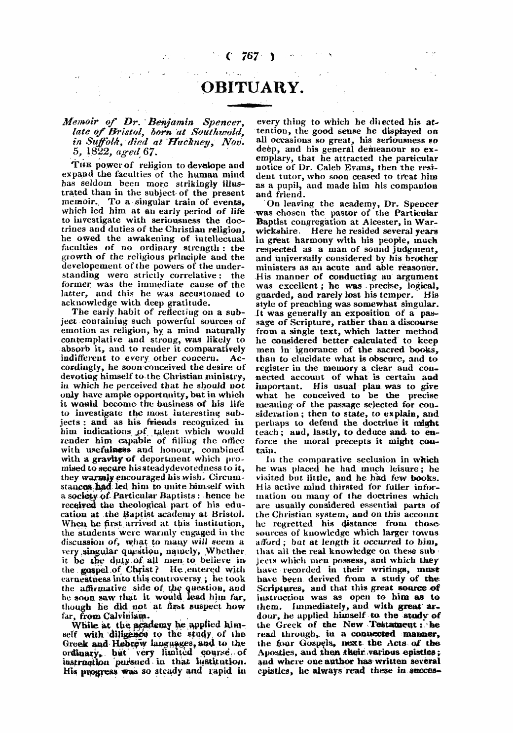 Monthly Repository (1806-1838) and Unitarian Chronicle (1832-1833): F Y, 1st edition: 47