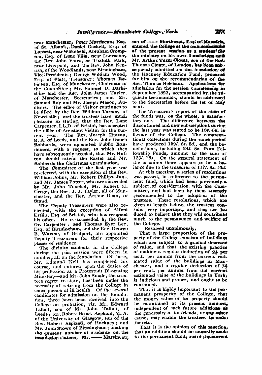 Monthly Repository (1806-1838) and Unitarian Chronicle (1832-1833): F Y, 1st edition - Untitled Article