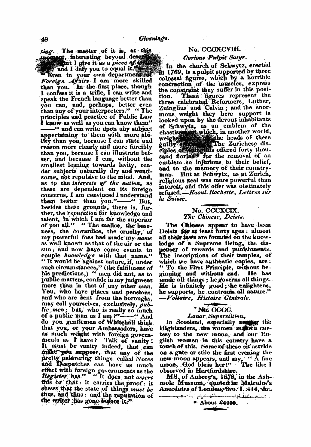 Monthly Repository (1806-1838) and Unitarian Chronicle (1832-1833): F Y, 1st edition - Untitled Article