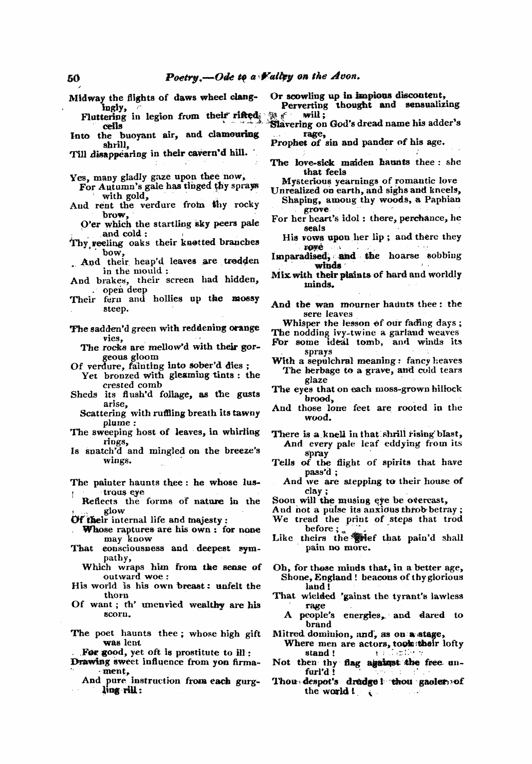 Monthly Repository (1806-1838) and Unitarian Chronicle (1832-1833): F Y, 1st edition - Untitled Article