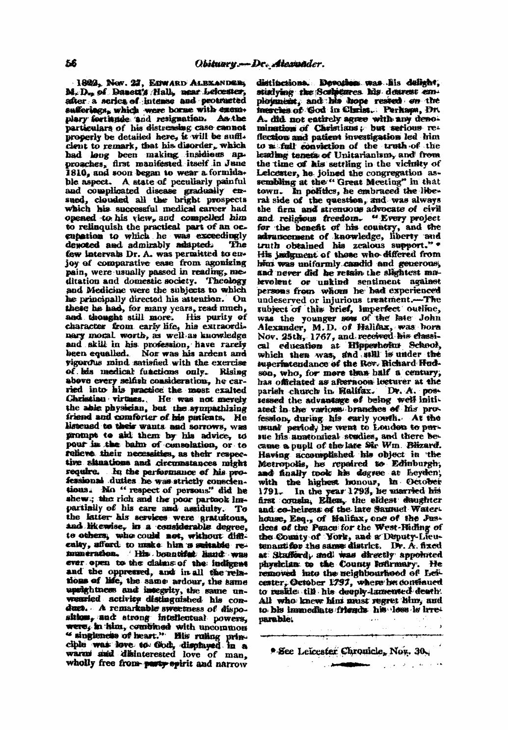 Monthly Repository (1806-1838) and Unitarian Chronicle (1832-1833): F Y, 1st edition - Untitled Article