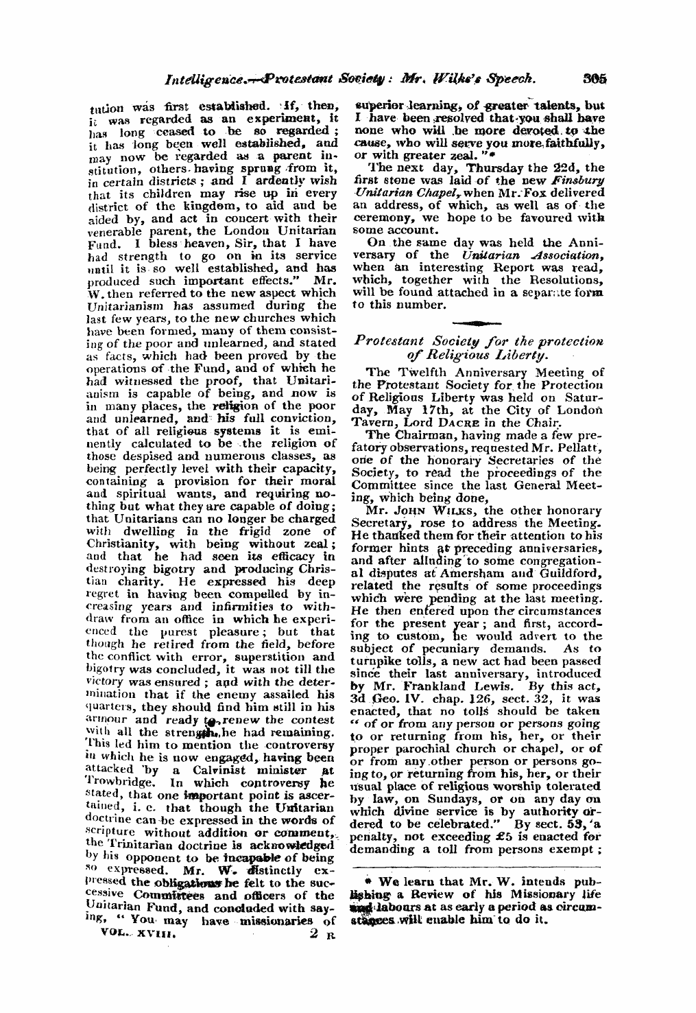 Monthly Repository (1806-1838) and Unitarian Chronicle (1832-1833): F Y, 1st edition - Untitled Article