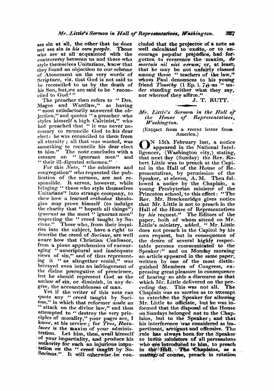 Monthly Repository (1806-1838) and Unitarian Chronicle (1832-1833): F Y, 1st edition: 15