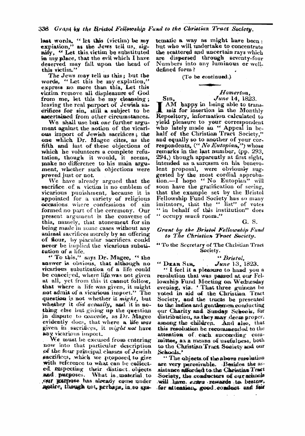 Monthly Repository (1806-1838) and Unitarian Chronicle (1832-1833): F Y, 1st edition: 26