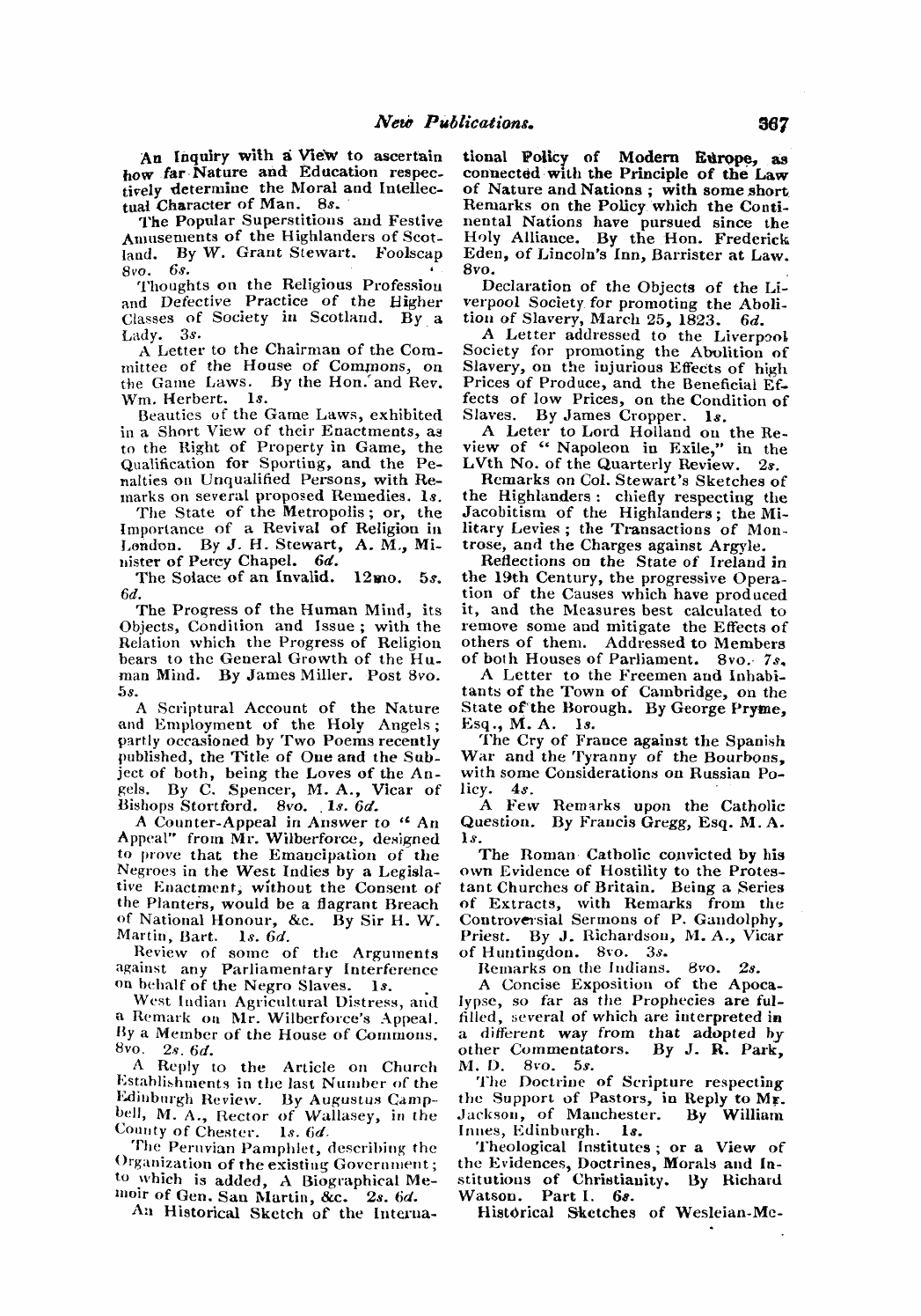 Monthly Repository (1806-1838) and Unitarian Chronicle (1832-1833): F Y, 1st edition - Untitled Article